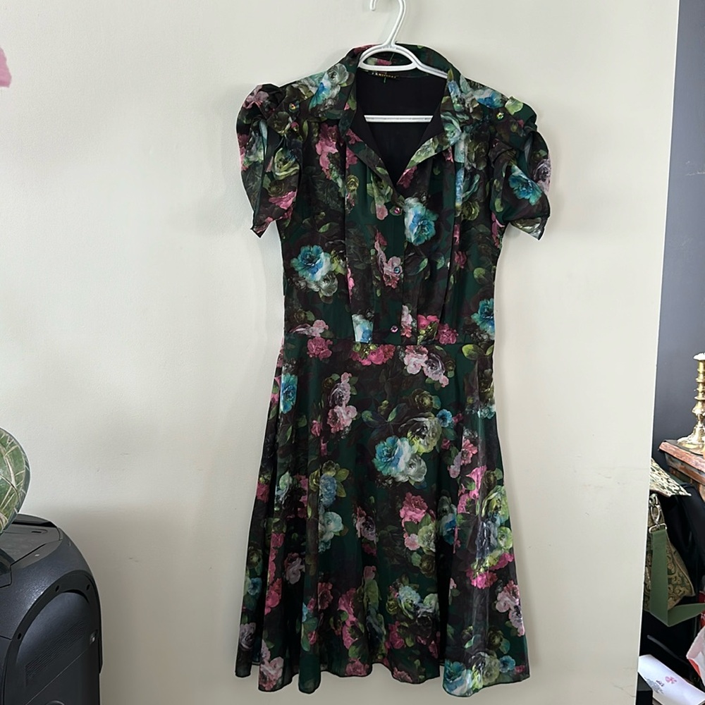 Pinup flower print dress